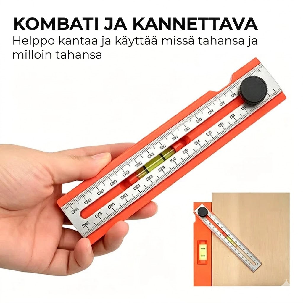 Monitoiminen syvyysmittari vesivaa'alla - Mittaustyökalu puutöihin ja DIY-projekteihin
