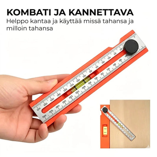 Monitoiminen syvyysmittari vesivaa'alla - Mittaustyökalu puutöihin ja DIY-projekteihin