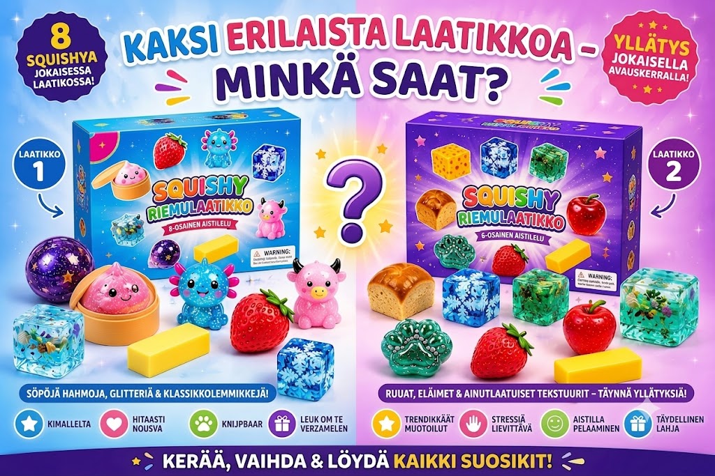 Hauska & Söpö Squishy Box – Suosittu bestseller maagisessa mysteerilaatikossa!