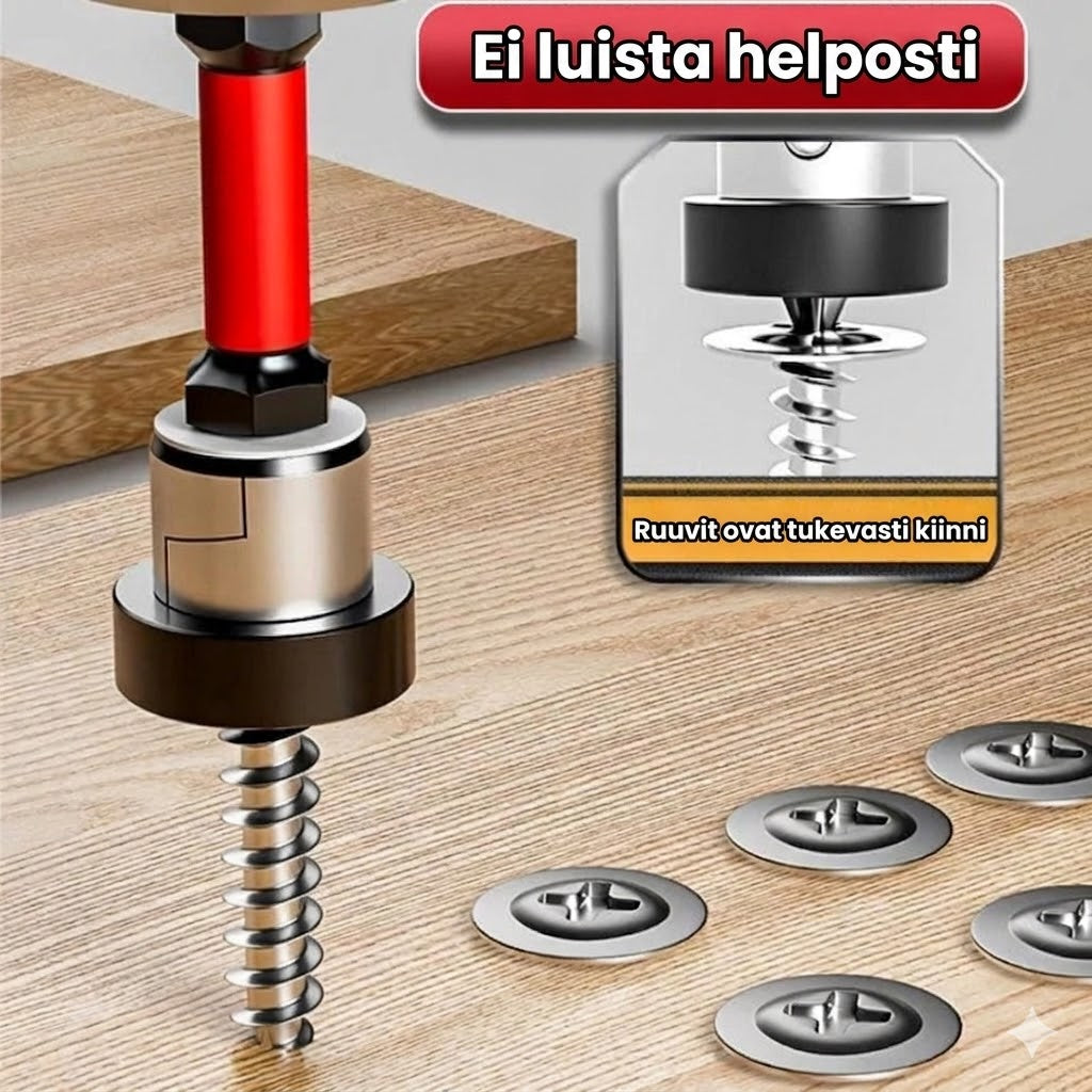 Magneettiset S2-teräksiset ruuvauskärjet syvyydenrajoittimella