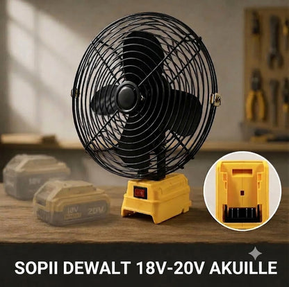 Kannettava tuuletin työkalun akulla