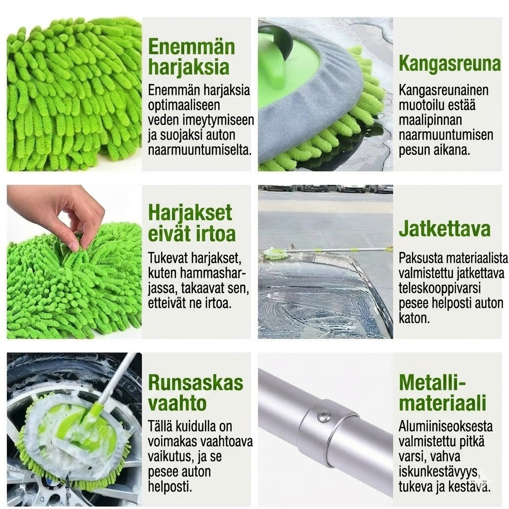 Teleskooppinen autonpesumoppi
