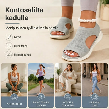 Mukavat ja hengittävät matalakantaiset sandaalit