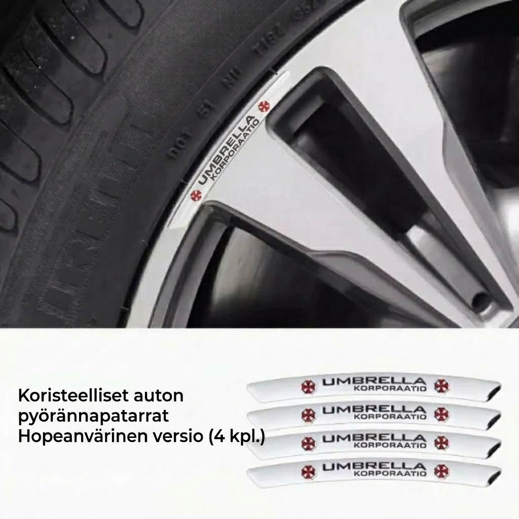 3D-metallitarrat auton renkaisiin / vanteisiin