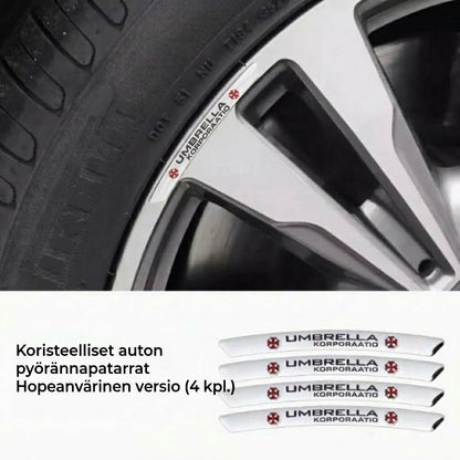 3D-metallitarrat auton renkaisiin / vanteisiin