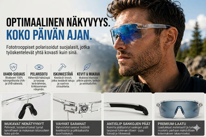Pyöräilyaurinkolasit – Aurinkolasit mukautuvilla linsseillä