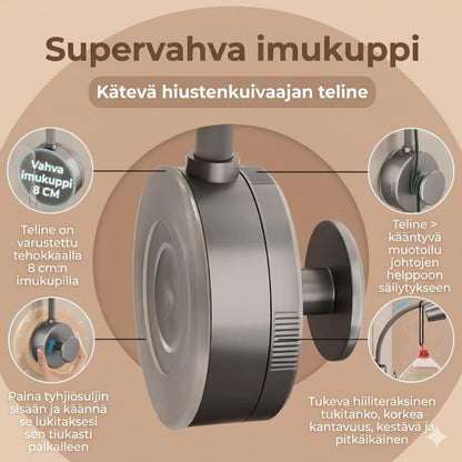 Handsfree-hiustenkuivaajateline