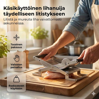 🥩 Manuaalinen lihaleikkuri ja litistäjä