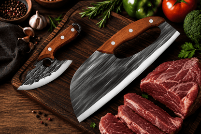 🔪 Premium-lihaveitsisetti (2 kpl) – Äärimmäistä terävyyttä grillaukseen, BBQ:hun ja ruoanlaittoon