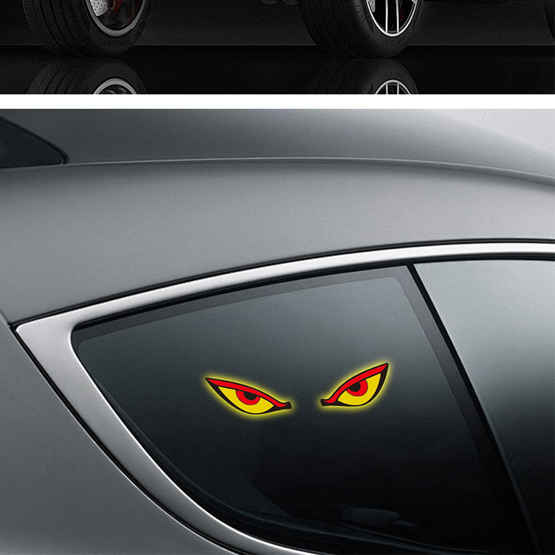 Aurinkokennotoimiset LED Demon Eyes -auton ikkunavalot