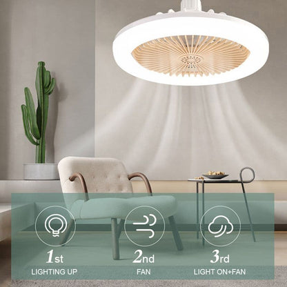 LED-kattotuuletin kaukosäätimellä – Hiljainen, 3 valotilaa, energiatehokas 🌀