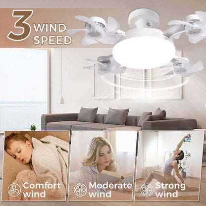 Uusi E27-kattotuuletin valolla – 2-in-1 hiljainen LED-tuuletinvalaisin