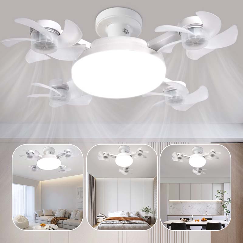 Uusi E27-kattotuuletin valolla – 2-in-1 hiljainen LED-tuuletinvalaisin