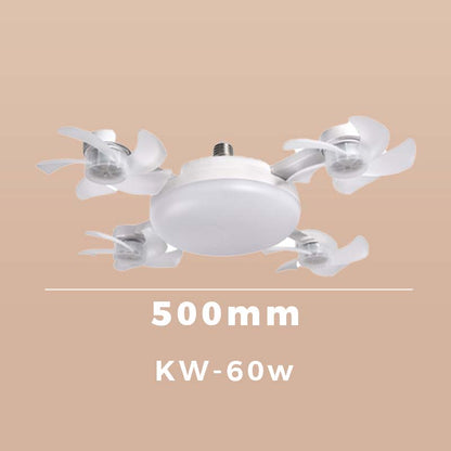Uusi E27-kattotuuletin valolla – 2-in-1 hiljainen LED-tuuletinvalaisin