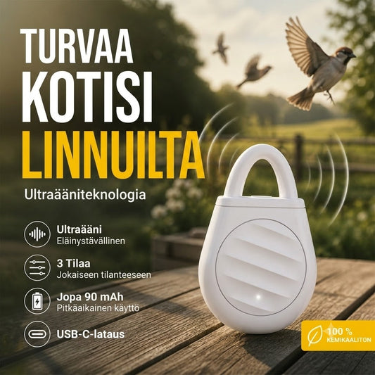🐦 Ei enää lintuja, tuholaisia ja heinäsirkkoja! Kannettava ultraäänikarkotin avaimenperänä
